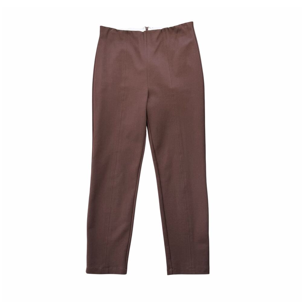 Pearl by Lela Rose Chocolate Brown Ankle Fall Workwear Office Stretch Pants